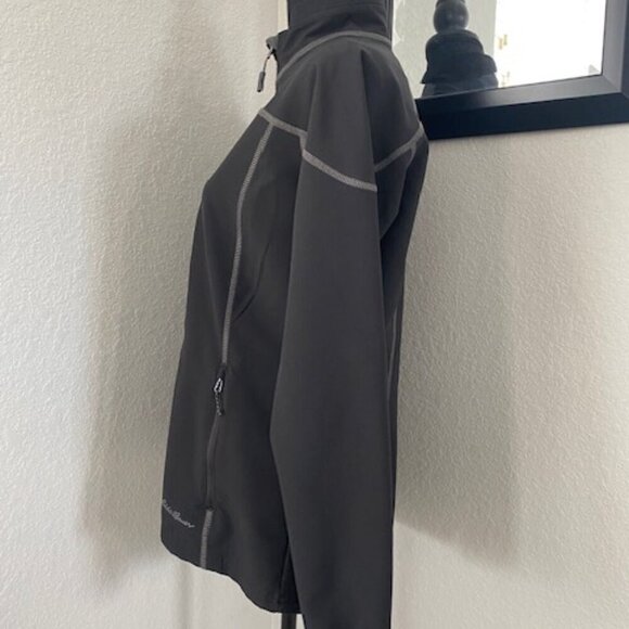EDDIE BAUER Black Softshell Sandstone Windbreaker Jacket Coat XS - Picture 5 of 11